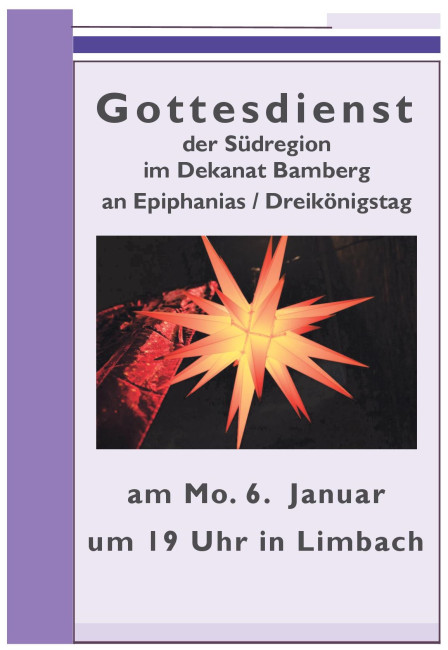 Regionaler Gottesdienst am 6. Januar